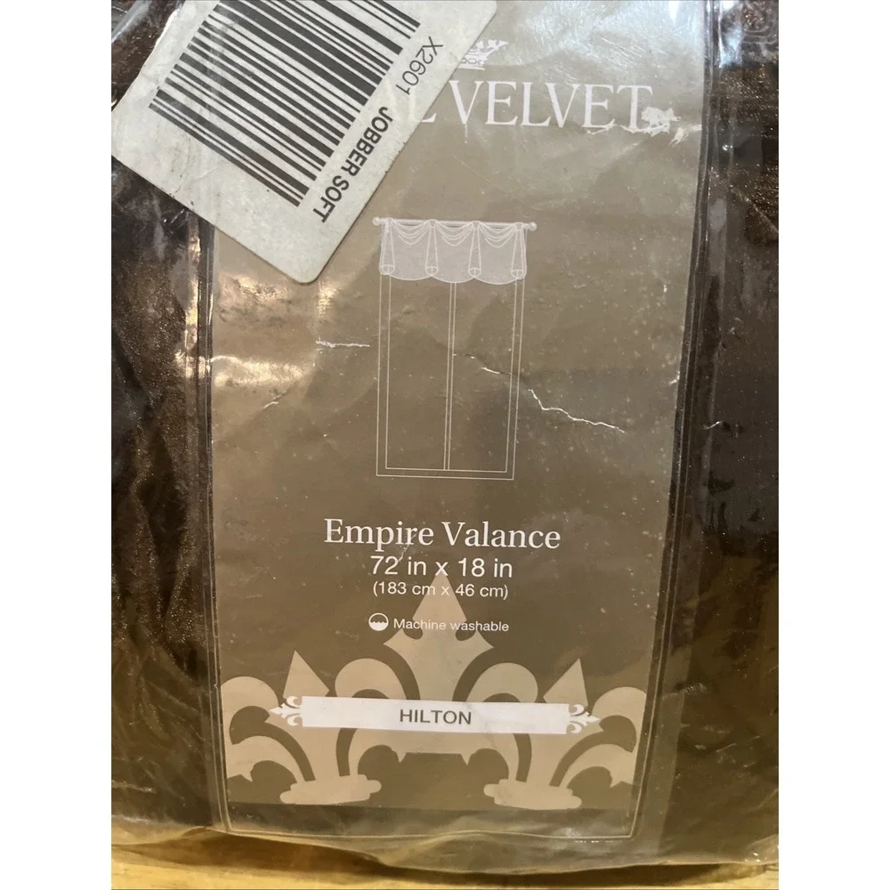 Royal Velvet Empire Valance Hilton Brown 72x18
